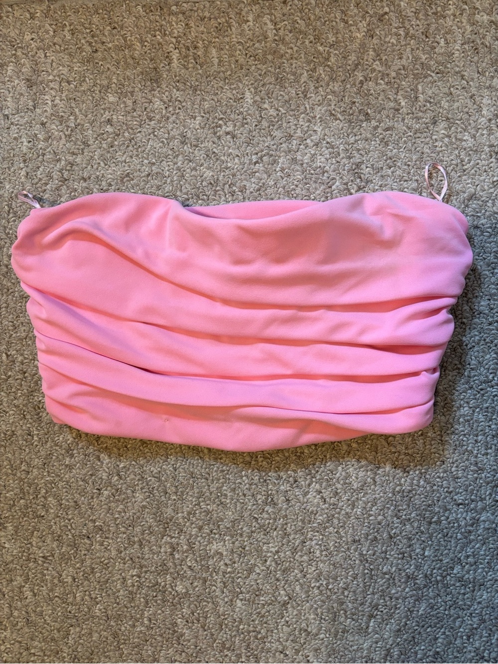 Zara pink ruched bustier top medium